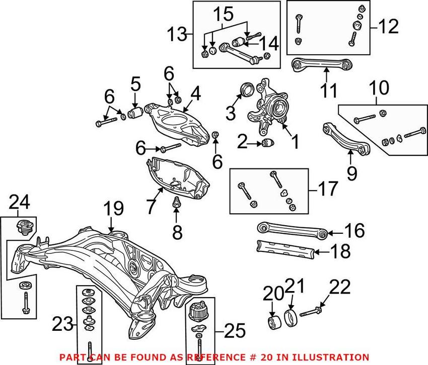 Mercedes Differential Mount - Rear 2023511142